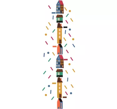 Grafic cu autocolant grafic înălțime confetti - TenStickers