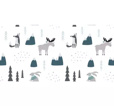 Animale prietene decalcomanii stil nordic pentru mobilier - TenStickers