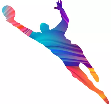 Autocolant abstract fotbal portar - TenStickers