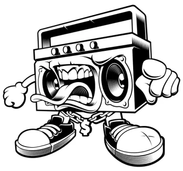Pachet de autocolante graffiti boombox - TenStickers