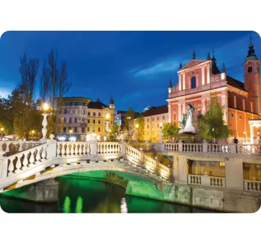Autocolante triple bridge ljubljana - TenStickers