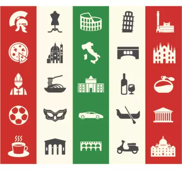 Stickere locuri icoane culturale italiene - TenStickers