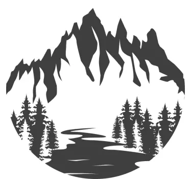 Mountain piz pü city decal - TenStickers
