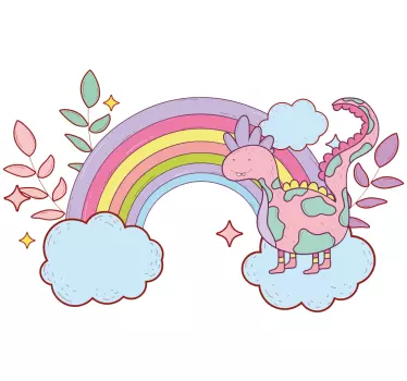 Autocolant de perete din culori curcubeu - TenStickers