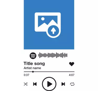 Spotify text și imagine personalizate autocolant - TenStickers