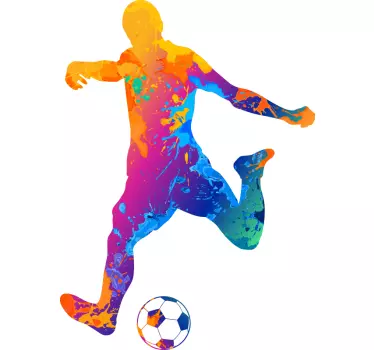 Autocolant de fotbal splash paint - TenStickers