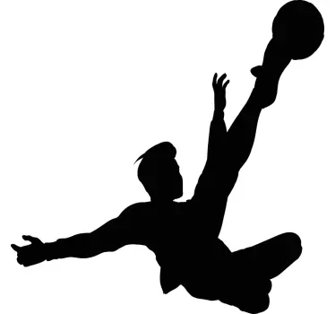 Autocolant cu capul în jos pentru lovitura de fotbal - TenStickers