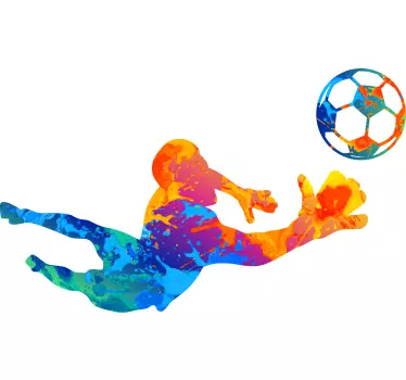 Autocolant fotbal curcubeu portar fotbal - TenStickers