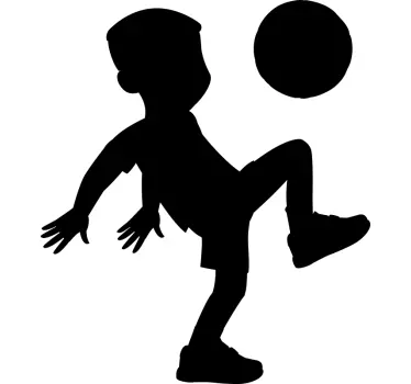 Autocolant fotbal silueta fotbal copil - TenStickers