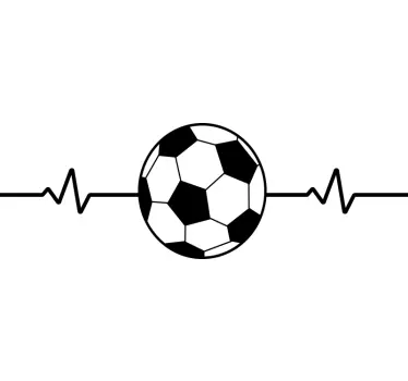 Autocolant mingea de fotbal bătăi inimii fotbal - TenStickers