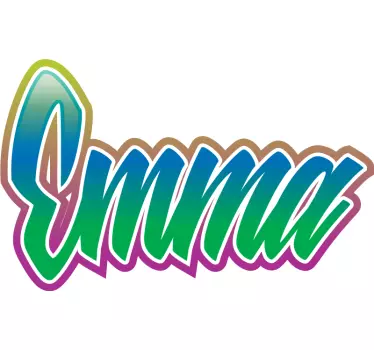 Graffiti colorat fată nume autocolant urban - TenStickers