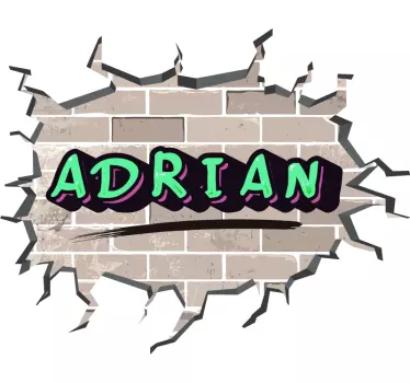 Perete de cărămidă graffiti decalcomanie urbană - TenStickers