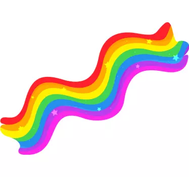 Decalcomanii de perete cu linii curcubeu - TenStickers