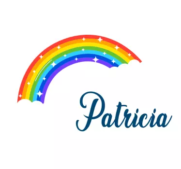 Autocolant personalizat de perete curcubeu strălucitor - TenStickers