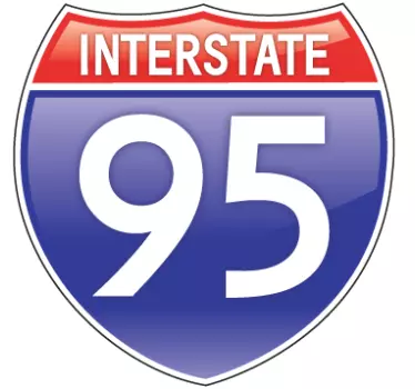 Autocolant autostradă de semn de drum 95 - TenStickers