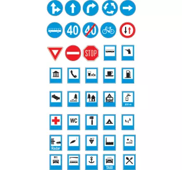 Trafic rutier semne de perete autocolante - TenStickers
