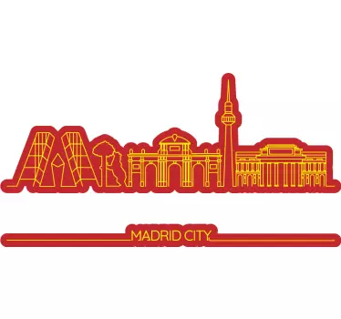 Autocolant oraș silueta orașului madrid - TenStickers