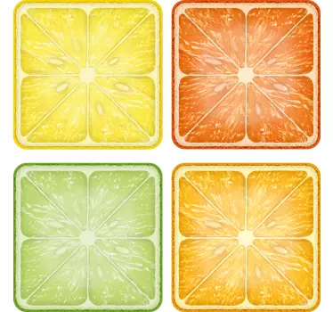 Decalcomanie colorată din vinil pentru transferul plăcilor citric - TenStickers