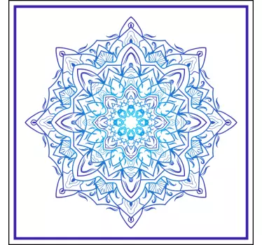 Delfts transfer albastru de tigla mandala - TenStickers