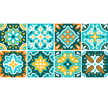 Plăci de ciment ravio colorate plăci de transfer - TenStickers