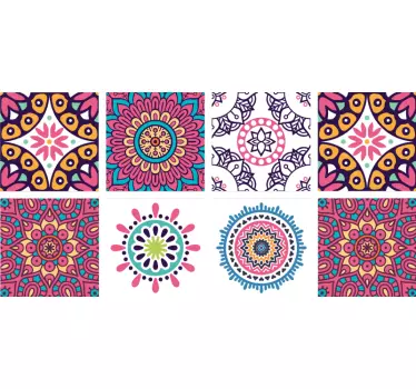 Plăci de mandala multicolore transfer de țigle - TenStickers