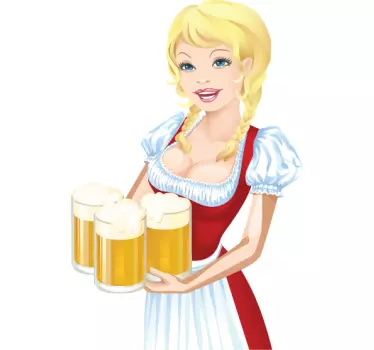 Autocolant german de bere - TenStickers