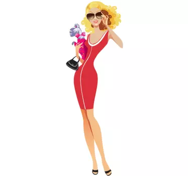 Fashionista sticker de perete - TenStickers