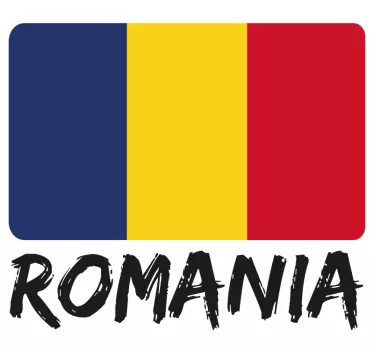 Decal personalizat steag românesc - TenStickers