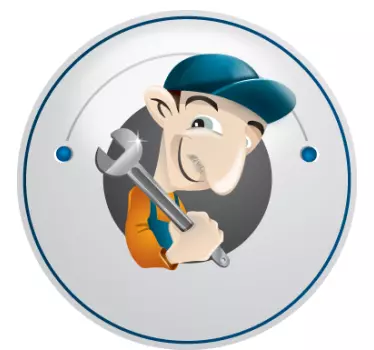Autocolant de perete ilustrare instalator - TenStickers