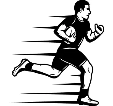 Autocolant de fotbal jucător de sport în alergare - TenStickers