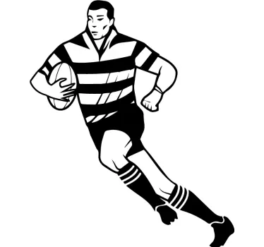 Autocolant de fotbal jucător de rugby dinamic - TenStickers