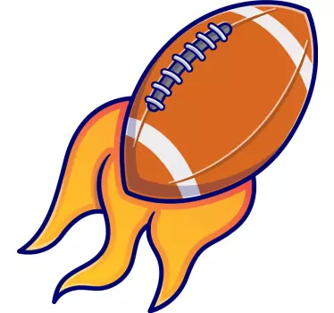Autocolant de rugby cu minge de rugby - TenStickers
