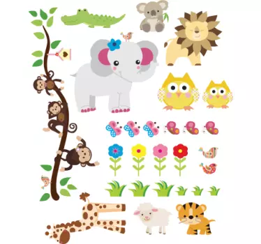 Copii autocolant perete junglă - TenStickers