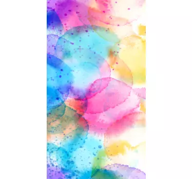 Decalcomanie ușă de sticlă râu colorată stropire - TenStickers