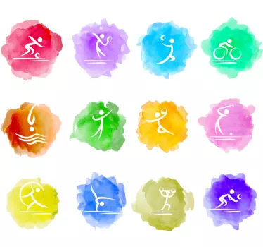 Autocolant de perete sport splash olimpic - TenStickers