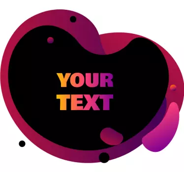 Autocolant personalizat lichid cu gradient de culoare închisă - TenStickers