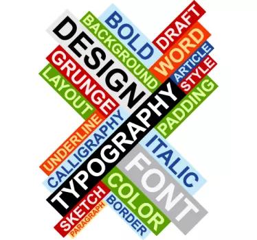 Concepte tipografie autocolant de perete text - TenStickers