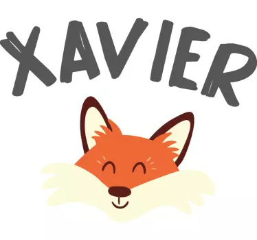 Autocolant animale cap de vulpe jucăuș - TenStickers