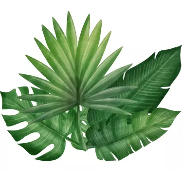 Diferite frunze tropicale decalcomanii de plante - TenStickers