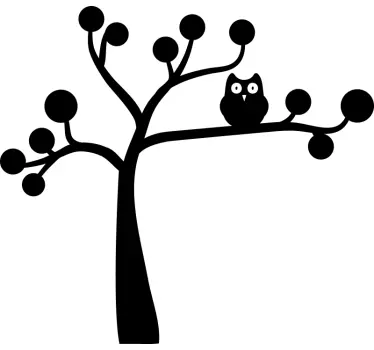 Copac cu decalcomanii cuier de bufniță - TenStickers