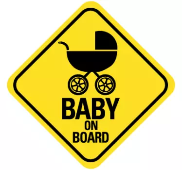 Copil la bordul autoturismului - TenStickers