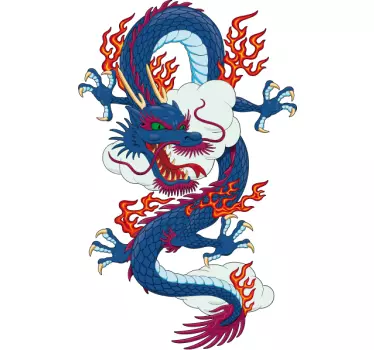 Chineză dragon sticker de perete - TenStickers