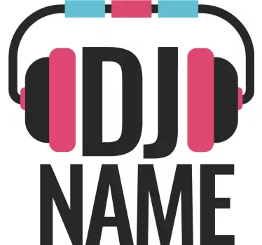 Decalcomanii de perete logo muzică dj pentru camera adolescențilo - TenStickers