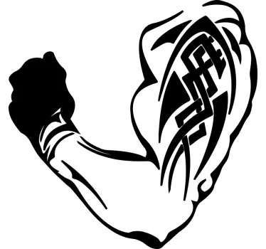 Autocolant de fotbal artă cu braț musculos - TenStickers