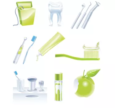 Colecție verde decal îngrijire dentară - TenStickers