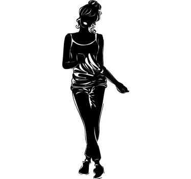 Autocolante pentru pereti siluete elegante - TenStickers