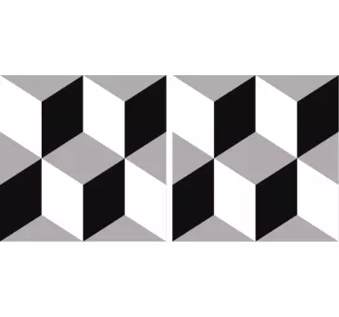 Autocolant de transfer de țiglă de ciment cubic - TenStickers