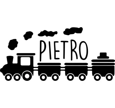 Design frumos tren și autocolant personalizat nume - TenStickers