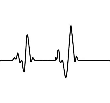 Electrocardiogramă autocolantă de perete - TenStickers