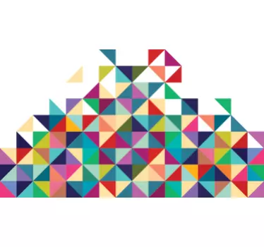 Deconstrucție geometrică autocolant modern de perete - TenStickers